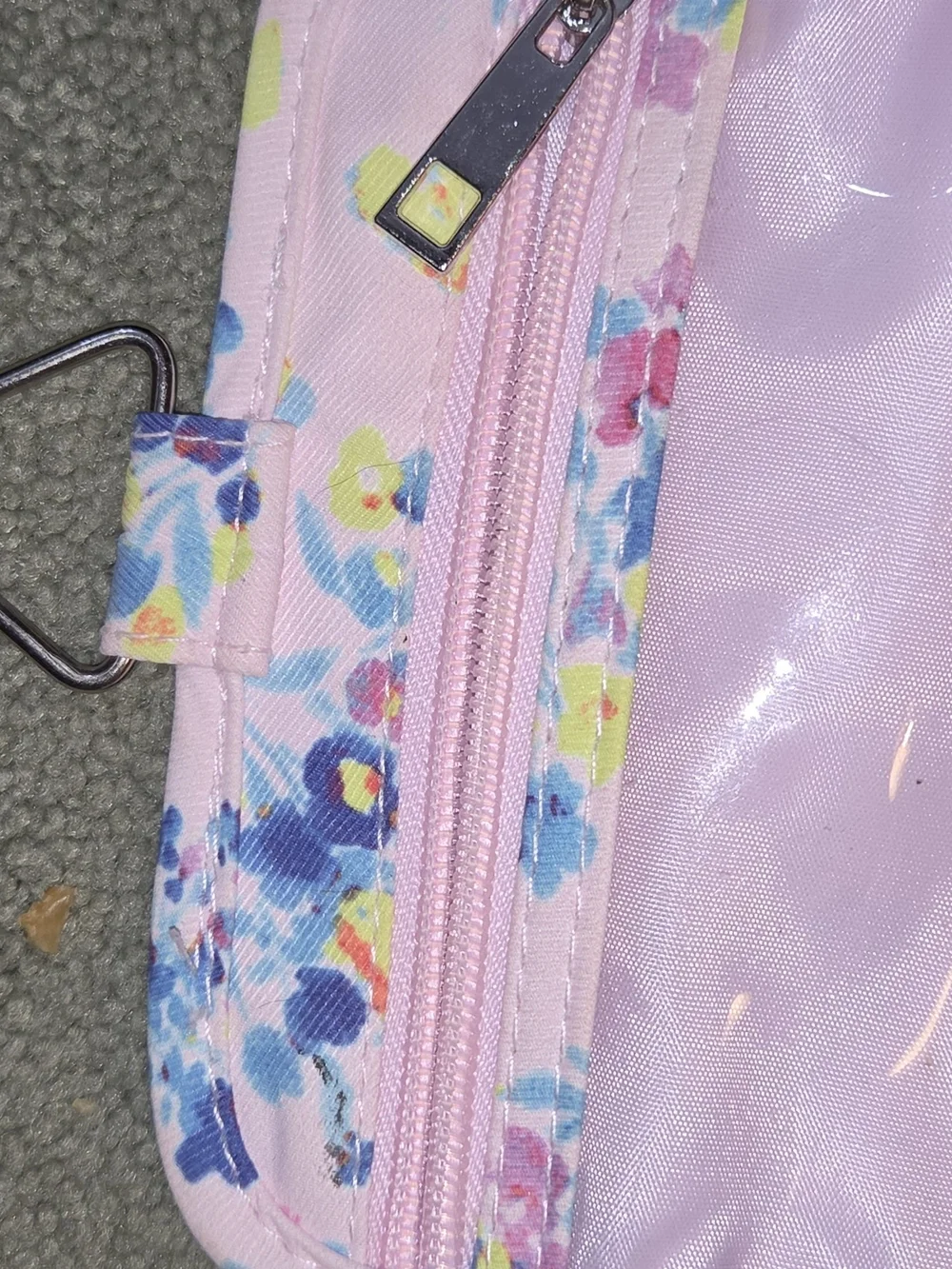 Pink Floral Cosmetic Pouch - Women's Makeup Organizer